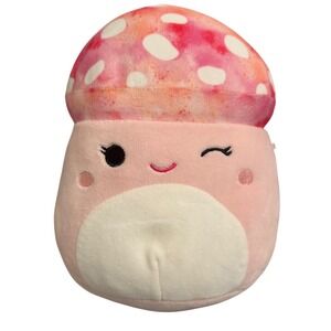 Squishmallows Rachel the Pink Mushroom Winking 8 inch Plush Toy Tie Dye Cap